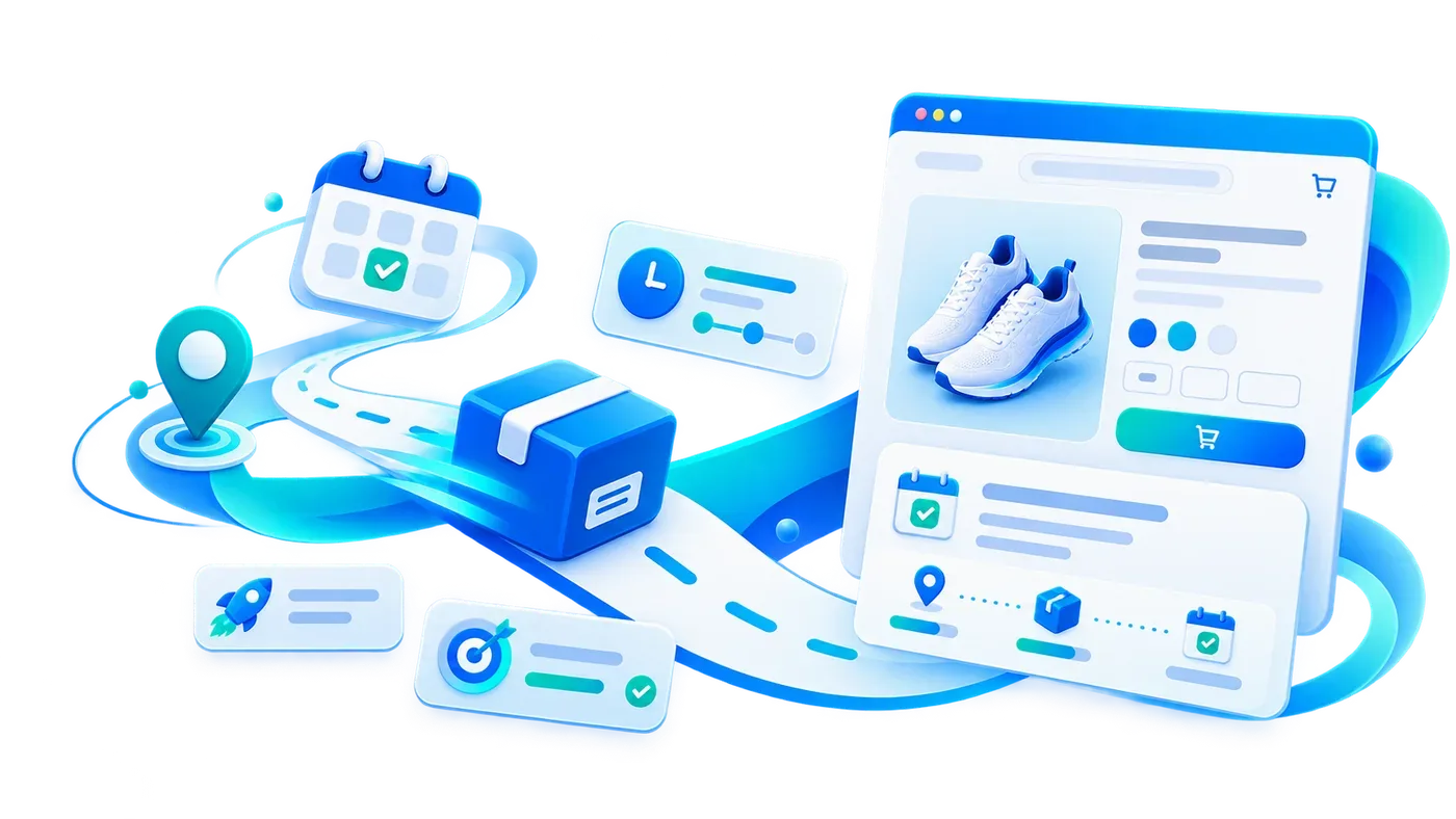Arrivio estimated delivery date on a product page