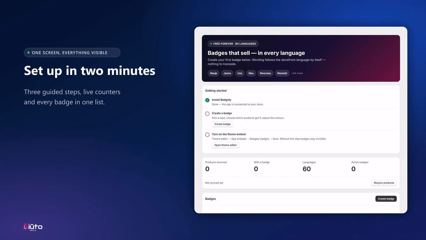 Badgely – Dashboard