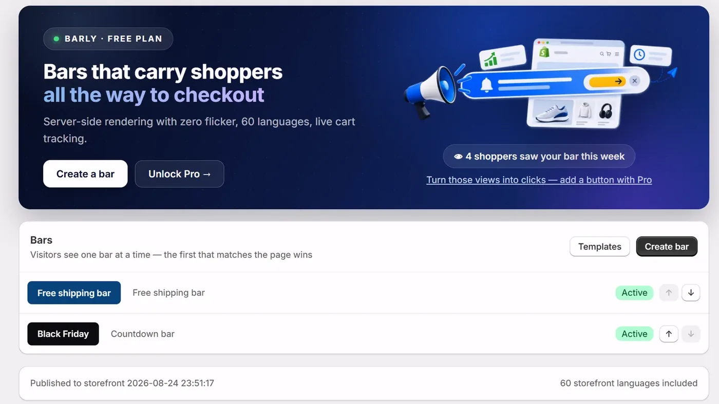 Barly – Dashboard
