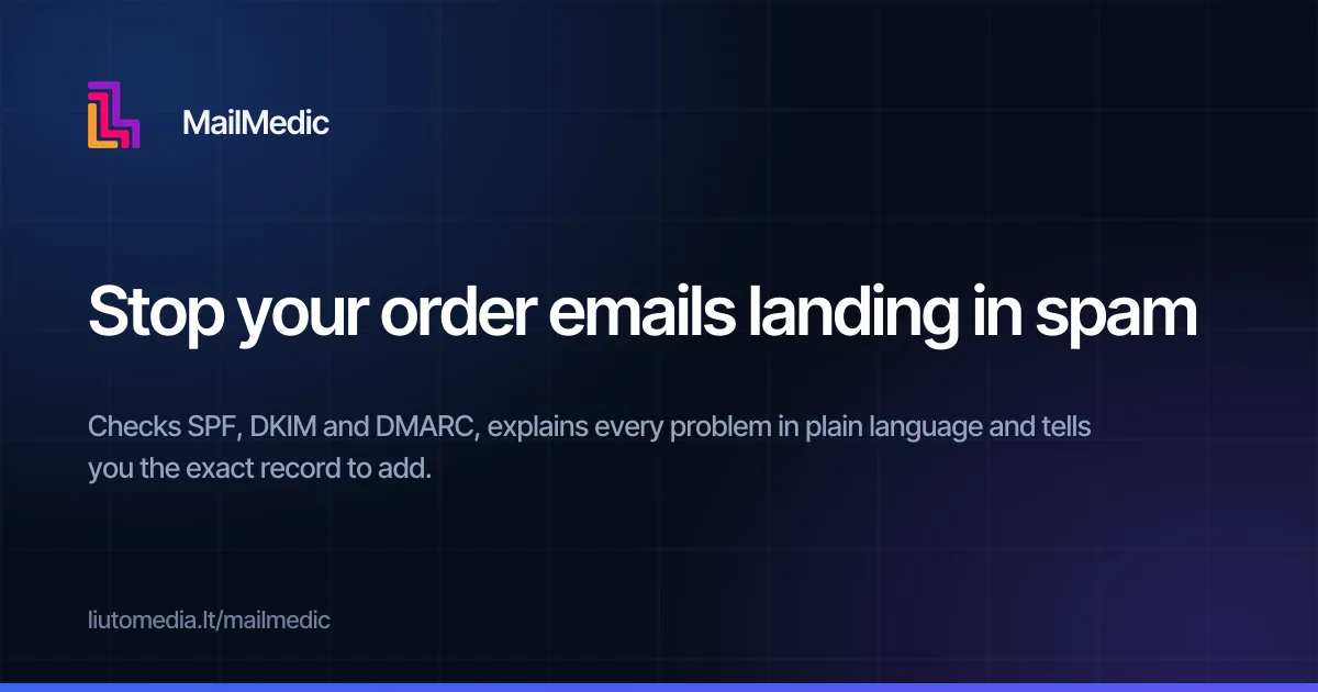 MailMedic email health report