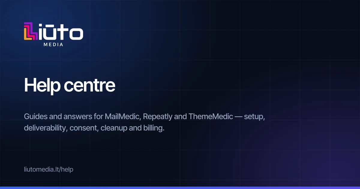 MailMedic – Help & fixes